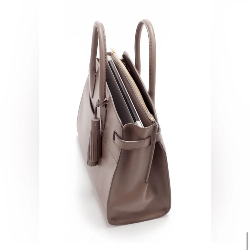 EUC Cuyana Work Satchel in Clay Smooth Leather